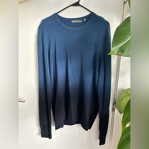 Vince Cashmere Ombré Blue Crew Neck Sweater